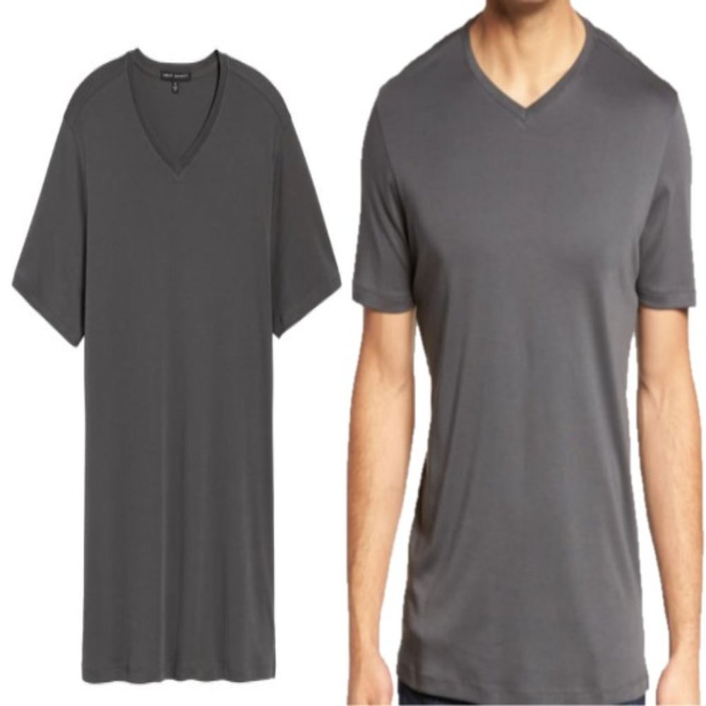 ROBERT BARAKETT Georgia V Neck T Shirt 100% Pima READ 09/24
